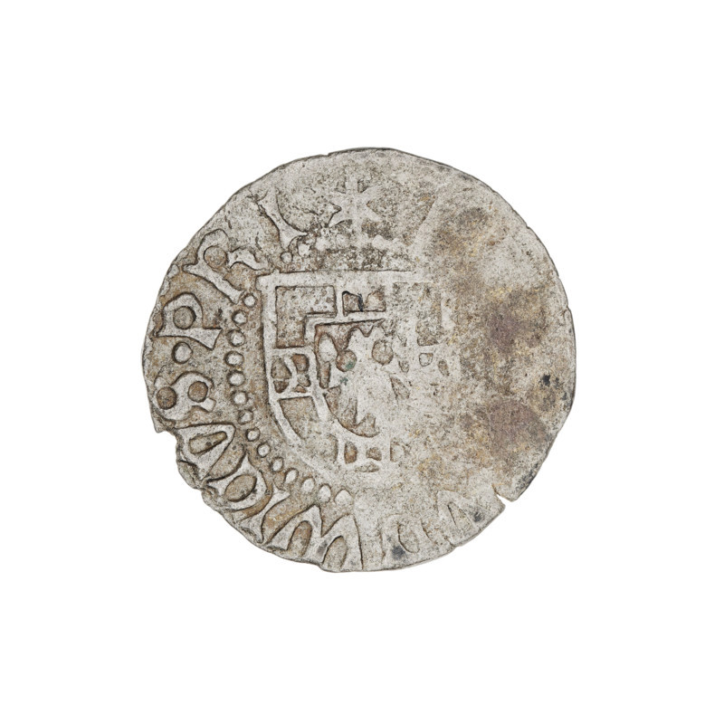 Teutonic szelag, Ludwik von Erlichshausen (Grand Master; 1450–1467), Teutonic shield (iconographic), eagle facing left (iconographic), monastic shield of the Grand Master (iconographic), AR mark, Teutonic Knights (order). Obv.: Monastic shield of the Grand Master, eagle facing left. On the rim, between the pearl borders, the inscription. Rev.: Monastic shield. On the rim between the pearl borders there is an inscription, 1450–1467. State of the Teutonic Order (1226–1525), Königsberg. Coin; diameter 20.1 mm; weight 1.25 g; axis 225°.
