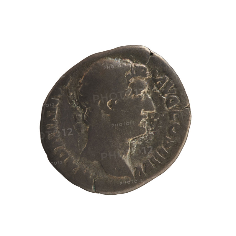 Denarius, Hadrian (76–138; Roman emperor 117–138). Obverse: Emperor's head right; inscription 'HADRIANVS AVG COS III PP'. Reverse: Fortuna standing left, holding a rudder on a sphere and a cornucopia; inscription fragment 'RTV NAAVG'. Dates: 134–138. Roman Empire (27 BC–476), Rome. Coin; weight 2.80 g; axis 180°.