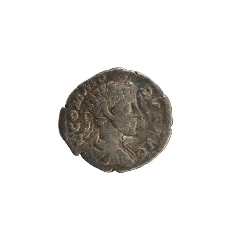 denarius, Marcus Aurelius (121-180; Roman emperor 161-180), busts, Marcus Aurelius (121-180; Roman emperor 161-180), treasures (numism.), imperial busts, Commodus (161-192; Roman emperor 177-192) - iconography, Salus (personification), branch (attribute), snake (attribute). Obv. COMMODUS AVG Bust of Commodus right, with laurel wreath, armor and drapery. Pearl border. Rev. COS R P Salus sits facing left, holds a branch in her raised right hand, rests her left elbow on the back of the seat, a snake at her feet. 177–178, Roman Empire (27 BC–476), Rome, coin, weight 3.10 g