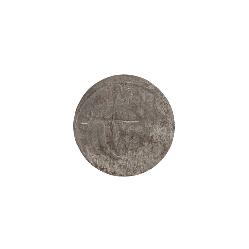 szelag, Ernest Pfahler; Wislica hoard (numism); George William Hohenzollern (Elector of Brandenburg; Duke of Prussia; 1620–1640); Ducal Prussia (1525–1701), Königsberg, 1629; silver coin (szelag); obverse: Prussian eagle, on its chest the crowned letter S; rim inscription beginning with a heart - GEOR. W. H. MAR. BR. S RIEL; reverse: monogram composed of the letters GW; rim inscription beginning with a rosette, divided by the Hohenzollern coat of arms; rosettes, eagles; diameter 16.1 mm; weight 0.49 g; axis 0°.