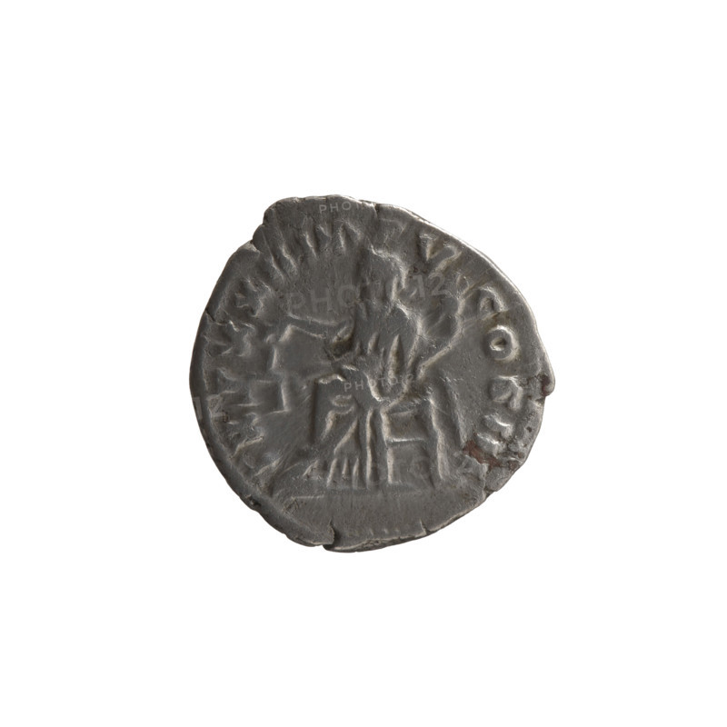 Denarius of Marcus Aurelius (reigned 161–180). Obverse: Head of Marcus Aurelius with laurel wreath facing right, legend 'M ANTONINVS AVG - ARM PARTH MAX'. Reverse: Aequitas seated left, holding scales in his right hand and a cornucopia in his left, legend 'TR P XXII IM V - COS III'. Date: 168. Mint: Rome. Material: silver coin. Diameter: 19.0 mm. Weight: 3.25 g. Axis: 0°.