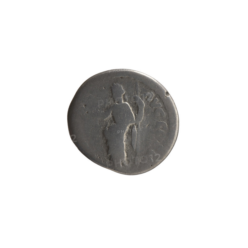 Denarius, Marcus Aurelius (121–180; Roman emperor 161–180), issuer; obverse: head of Marcus Aurelius with laurel wreath facing right, legend ANTONINVS - AV, XIII; reverse: Felicitas standing left, holding a short caduceus in her right hand and a long scepter in her left, legend - AVG COS III; dated 168–169. Roman Empire (27 BC–476), Rome. Coin; diameter 17.0 mm, weight 2.90 g, axis 0°. Iconography: caduceuses, scepters, personifications, Felicitas; maker: Marcus Aurelius (iconographic attribution).