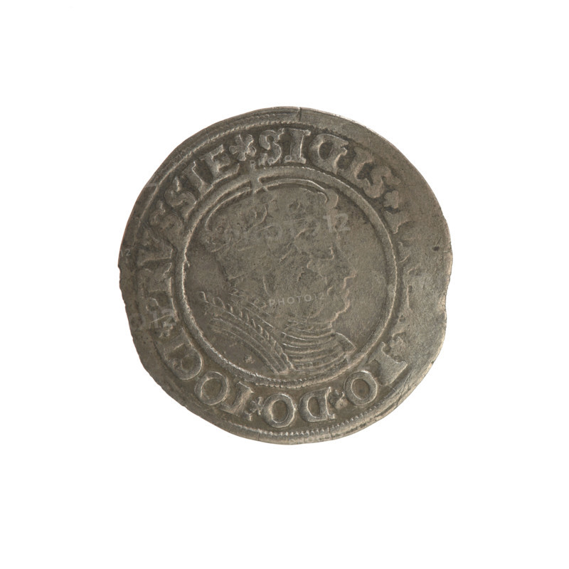 Prussian grosz, Sigismund I the Old (King of Poland; 1506–1548). Obverse: crowned male bust in profile turned to the right; rim between pearly borders with inscription '.SIGIS.I.PO.DO.TOCI.PRVSSIE' (variant readings noted). Reverse: the Eagle of Royal Prussia; rim between pearly borders with inscription '.GROSS.COMV.TERR.PR' and date(s) '1534' / '1535'. Attributes: coats of arms, Jagiellon dynasty iconography, eagles, royal bust; Polish coin struck in Torun.