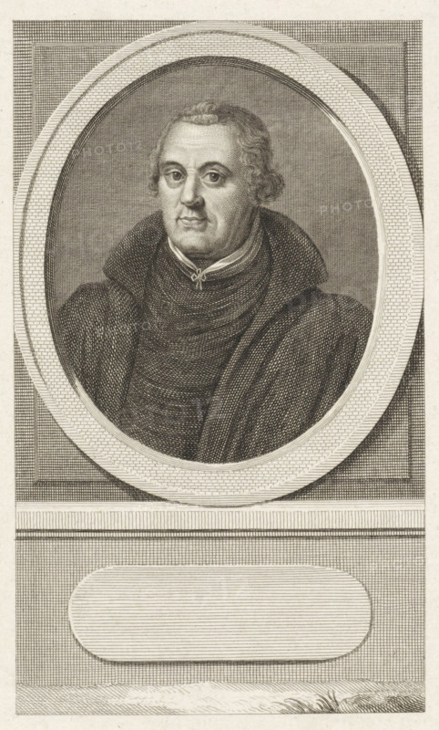 Portrait of Georg von Vincke, print, Signature in facsimile., printmaker: Philipp Winterwerb, printer (person): Joseph Lehnhardt, Mainz, publisher: Carl Christian Jügel, Frankfurt am Main, 1849, printer (person), Rhineland-Palatinate, Hesse, paper, tone lithography, lithography in black with tone block in beige, height 335 mm x width 217 mm, Print probably belongs to the series 'Album der deutschen National-Versammlung'. This series consists of approximately 54 portraits made by, among others, Philipp Winterwerb and Heinrich Hasselhorst after photographs by Seib. This series was published in 1849 by Carl Christian Jügel., Person, Georg von Vincke, historical persons, adult man, eyeglasses, spectacles, A monochrome engraved portrait of a middle-aged person shown from the chest up inside an oval frame, wearing a high-collared garment with layered folds and a small ornamental fastener at the throat, with short wavy hair, arched eyebrows, and a calm facial expression, set against a finely ...