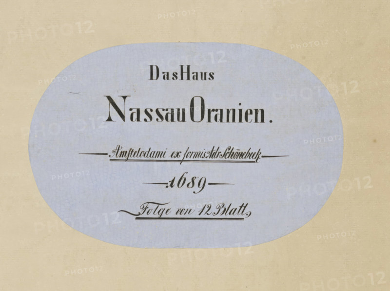 Das Haus, Nassau Oranien, Amstelodami ex formis Adr Schönebeek, 1689, Folge von 12 Blatt, Comites Nassoviae, folder (container), Map with twelve portraits in individually engraved frames made by Pieter van Sompel, Jonas Suyderhoef and an anonymous printmaker and published by Adriaen Schoonebeek in Amsterdam in 1689., printmaker: Pieter van Sompel, Low Countries, printmaker: Jonas Suyderhoef, Haarlem, publisher: Adriaen Schoonebeek, Amsterdam, paper, engraving, etching, paper map with twelve engravings and etchings, height 474 mm x width 367 mm x thickness 3 mm, Person, William II (Prince of Orange), Frederick Henry (Prince of Orange), Maurice (Prince of Orange), William I (Prince of Orange), Mary II Stuart (Queen of England, Scotland and Ireland), Amalia of Solms-Braunfels, Mary Henrietta Stuart, Philip William (Prince of Orange), René of Châlon (Prince of Orange), William III (Prince of Orange and King of England, Scotland, and Ireland), Adolf (Earl of Nassau and Holy Roman Emperor), ...