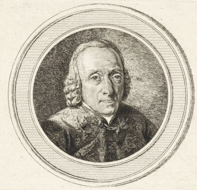 Portrait of Hendrik Busserus, print, Portrait of the art collector Hendrik Busserus., printmaker: Reinier Vinkeles (I), Amsterdam, 1781 - 1816, paper, etching, engraving, height 66 mm x width 74 mm, Person, Hendrik Busserus, A detailed engraved portrait of a man shown from the shoulders up inside an oval frame, with finely hatched shading filling the background and the frame itself; the man has curled hair styled in rows, a high forehead, and a composed facial expression with visible eyes, nose, and mouth, wearing a textured cloak with a visible clasp and collar; the engraving lines vary in density to create shadows and contours on the face, clothing, and circular border, and the overall image is rendered in monochrome on a light paper background.