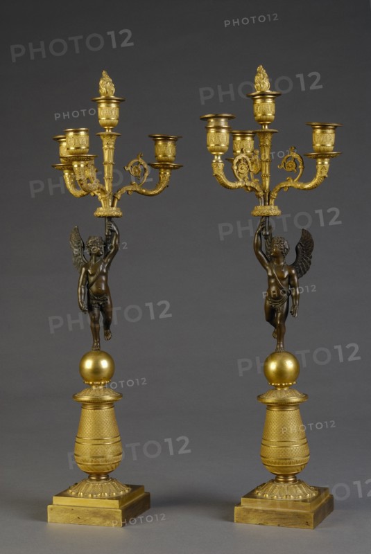 Paire de girandoles à quatre lumières
