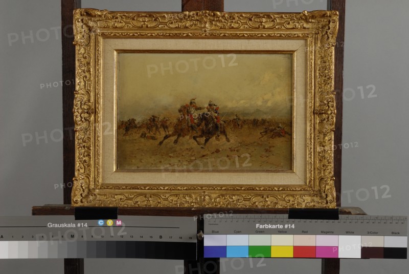 Bauquesne, "Cuirassier sur le champ de bataille"
