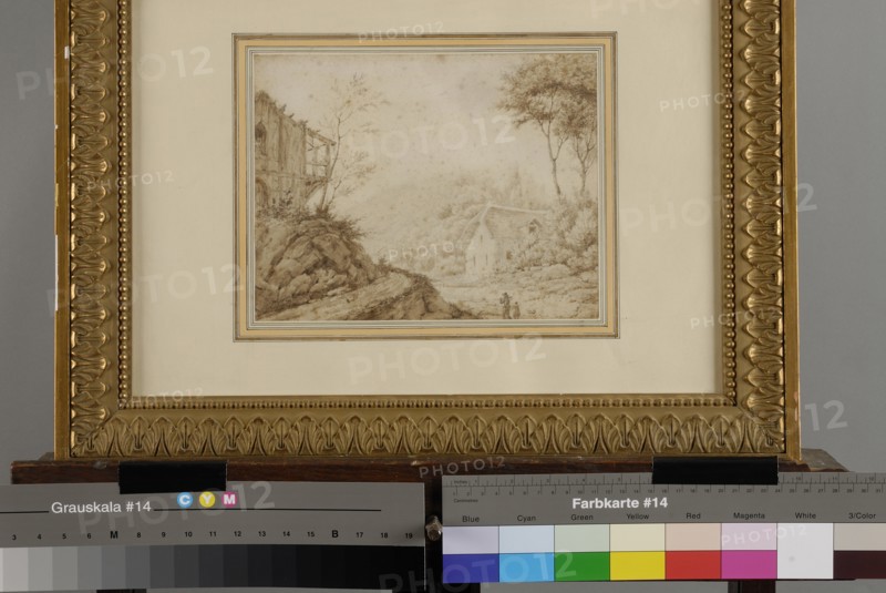 Paysage animé, attribué à Hortense de Beauharnais