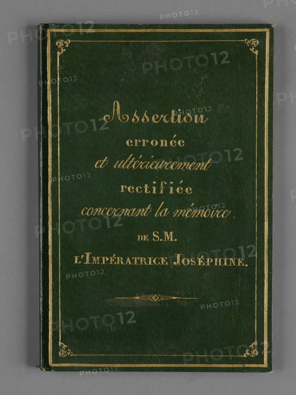 Manuscrit rectifiant le Mémorial de Sainte-Hélène concernant la mémoire de S.M. l'impératrice Joséphine