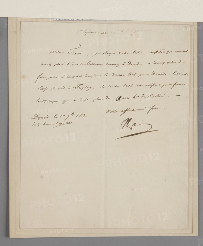 Lettre de Napoléon 1er au son beau-frère Joachim Murat