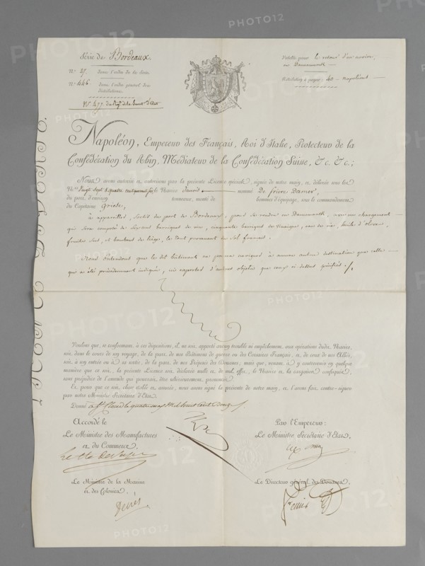 Letrre signée de Napoléon 1er