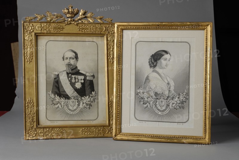 Portaits de Napoléon III et de l'Impératrice Eugénie