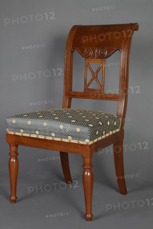 Chaise en acajou provenant du château de Malmaison