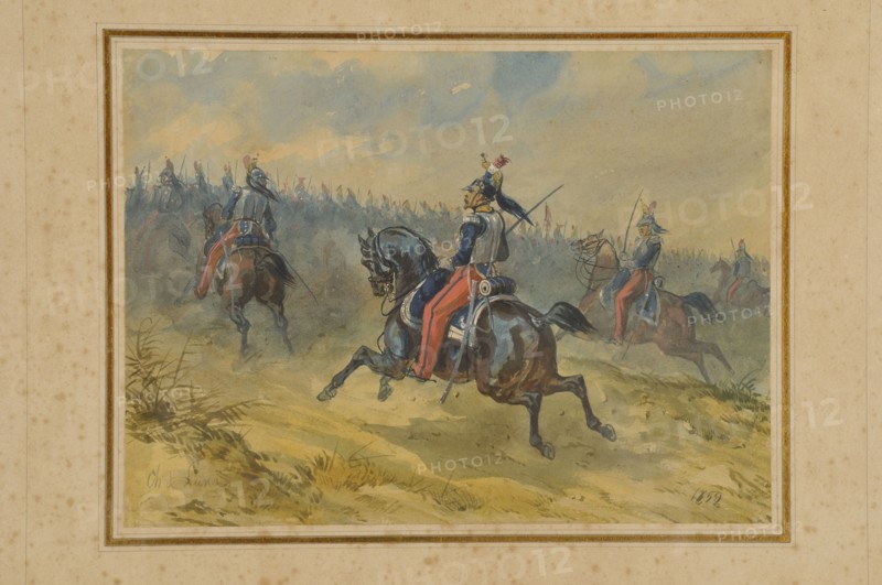 De Luna, "Dragon sur le champ de bataille", 1852