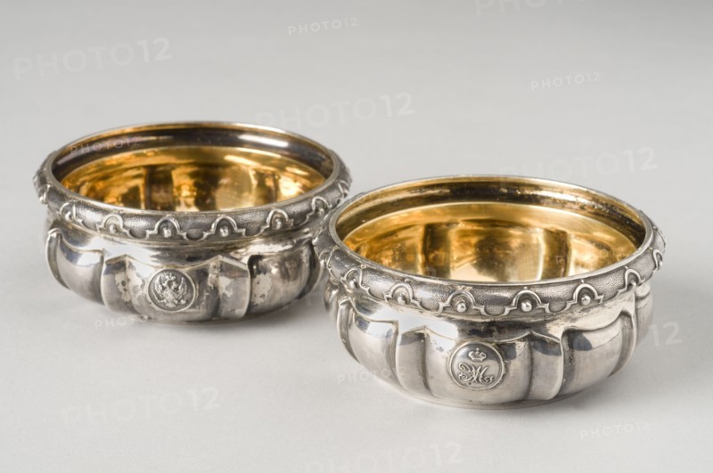 Paire de petites coupes de mariage rondes