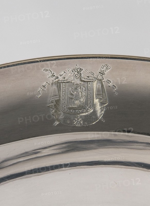 Detail from a plate from the country tableware of the Emperor Napoleon 1st by Biennais