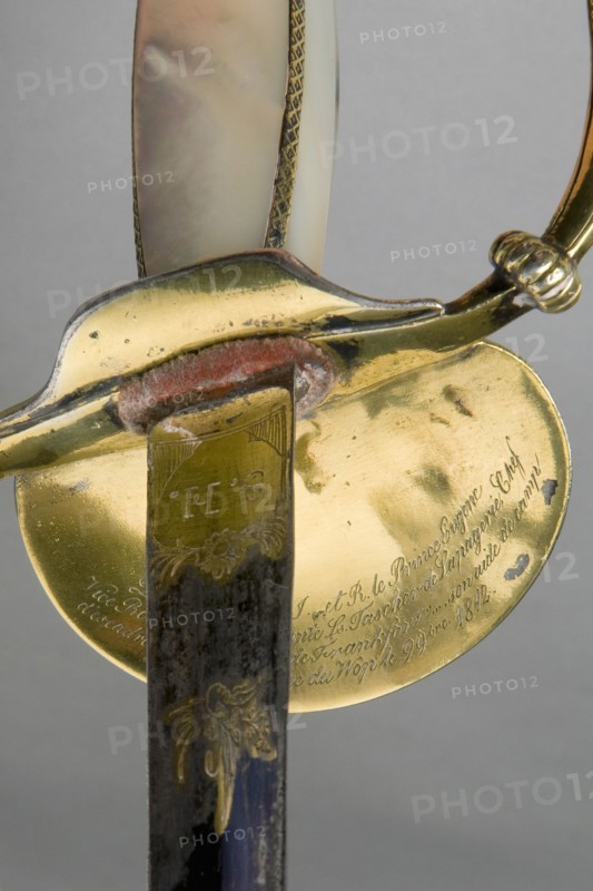 Epée offerte par le prince Eugène de Beauharnais au comte de Tascher de la Pagerie, 1er Empire