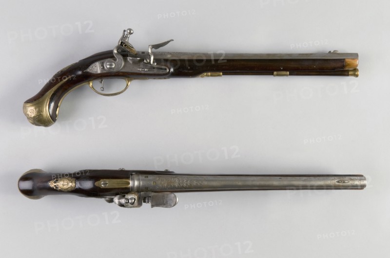 Pair of flintlock horse pistols, circa 1720-1740