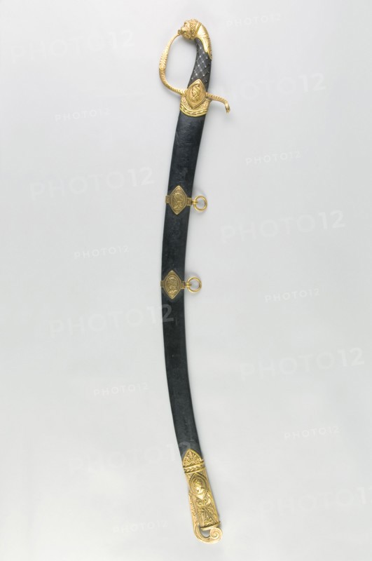 Sabre d'officier de cavalerie légère d'un régiment étranger (hongrois ou polonais), époque Premier Empire