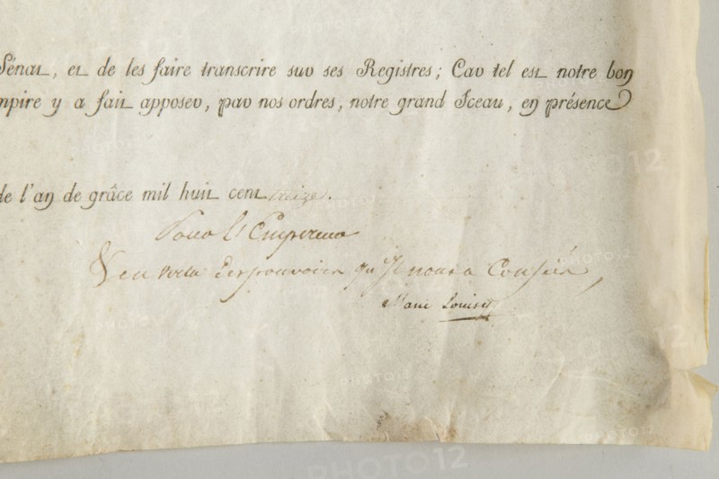 Brevet de titre de chevalier (détail)