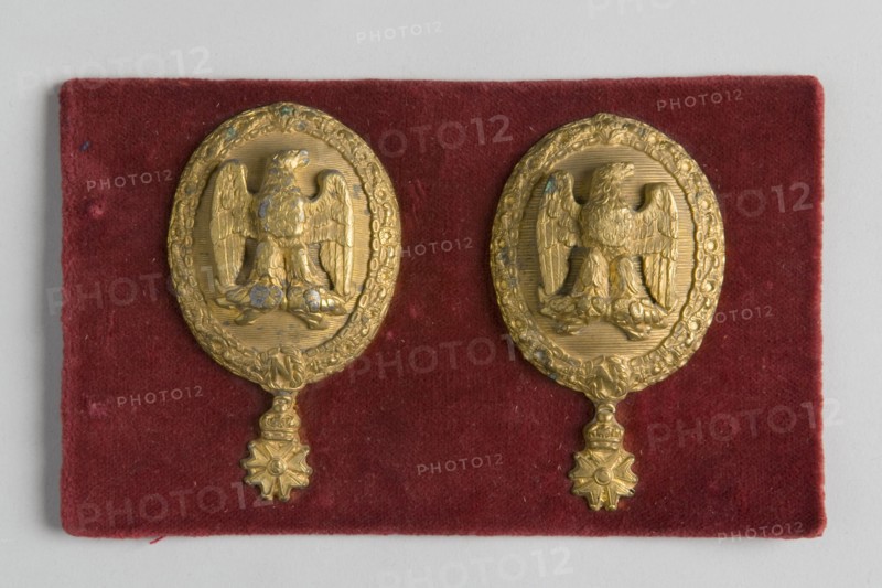 Paire de bossettes d'attelage de l'équipage de l'Empereur Napoléon III, 2nd Empire