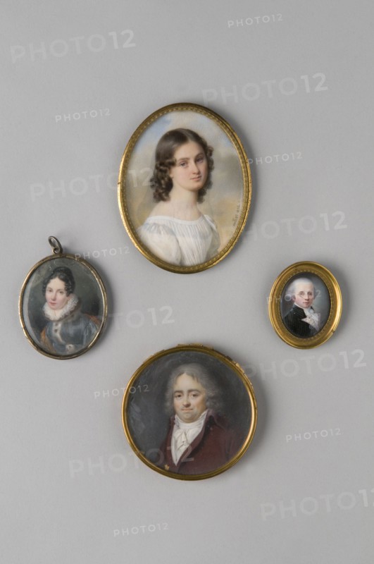 Miniatures on ivory, copper, cardboard, 18th and 19th Centuries