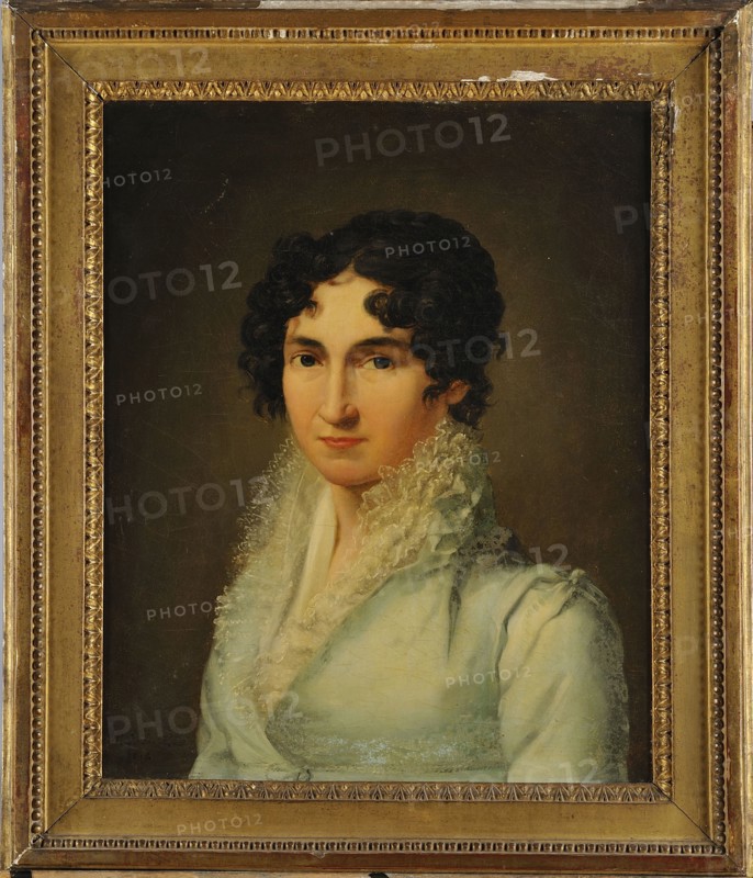 Pierre Louis de Laval, "Portrait d'une dame de qualité en robe de mousseline bleue"