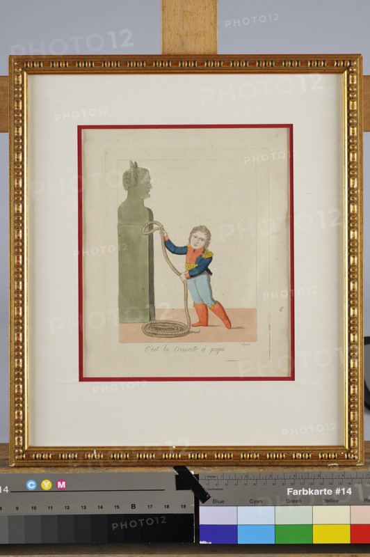 "C'est la cravate à papa" : le Roi de Rome devant un buste de son père