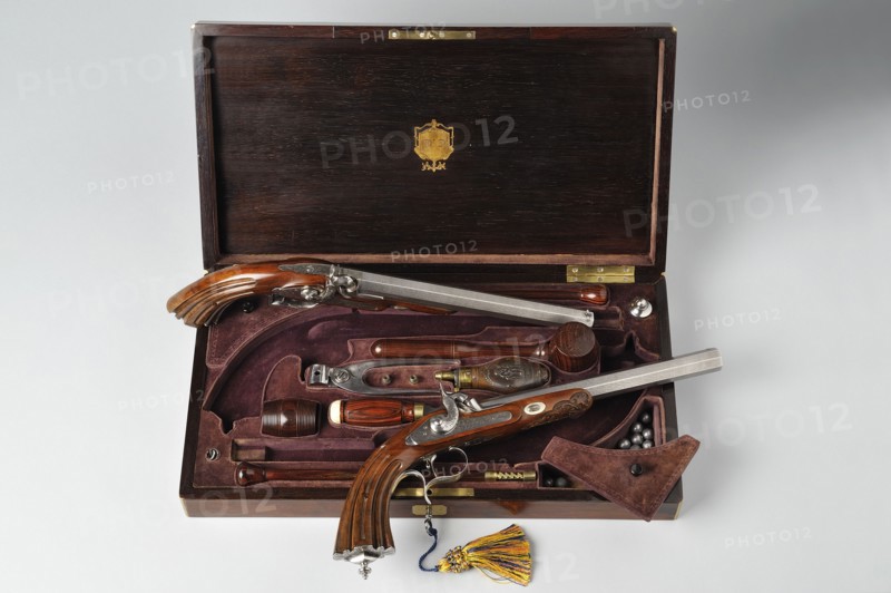 Cassette nécessaire de pistolets de duel