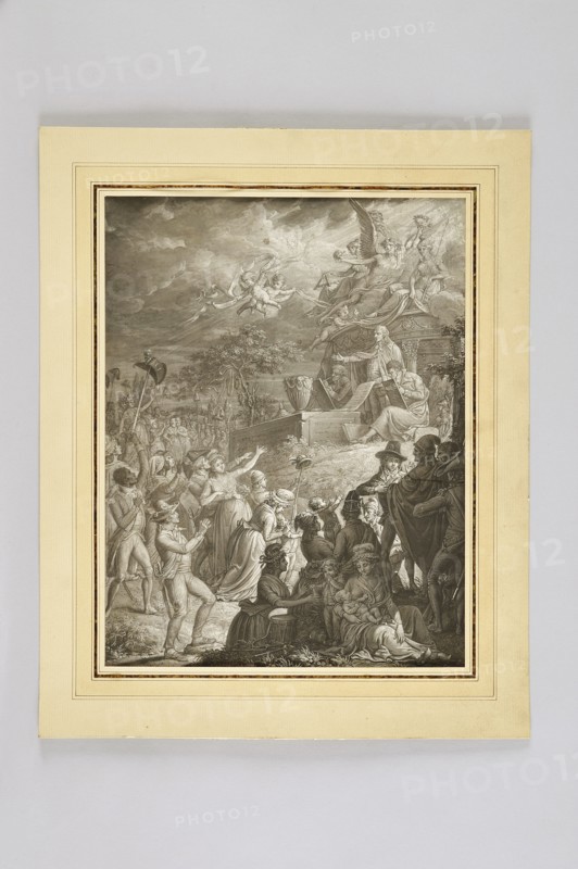 Ecole française de la fin du XVIIIe siècle, "Le temple de la Raison"