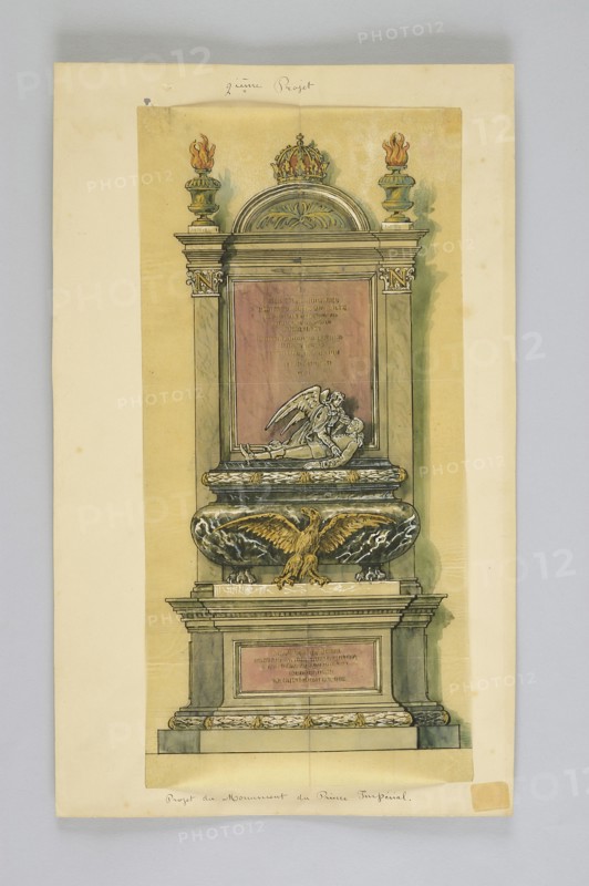 Ecole française du XIXe siècle, "Projet de monument au Prince Impérial"