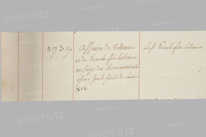 Manuscrit - liste de prisonniers à la Bastille