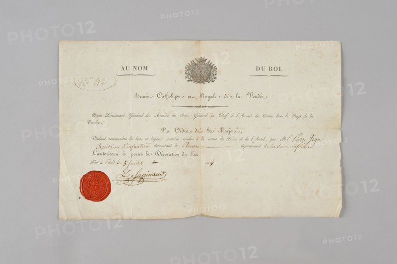 Lettre manuscrite de Charles-Henri de la Sapinaud de la Rairie