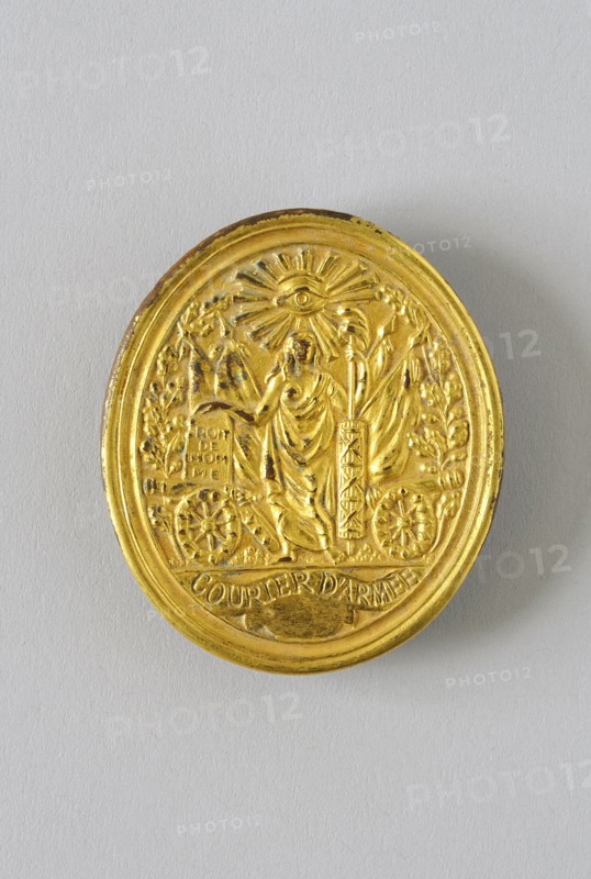 Plaque de baudrier de courrier d'armée