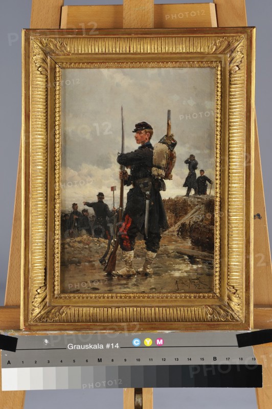Alphonse de Neuville, Sentinelle, l'arme au pied