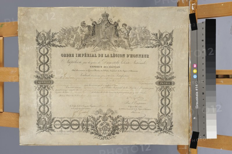 Brevet d'officier de la Légion d'Honneur