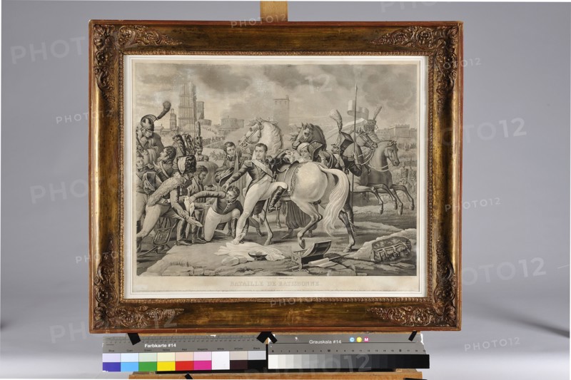Pierre Gautherot (d'après), Napoléon 1er, blessé au  pied devant Ratisbonne, est soigné par le chirurgien Yvan, 23 Avril 1809