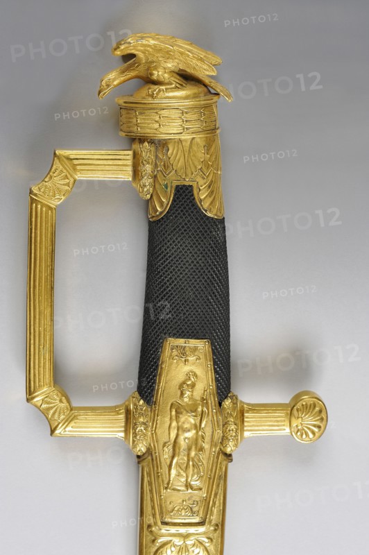 Sabre de Luxe dans le goût des sabres d'Officier Supérieur (détail de la poignée)