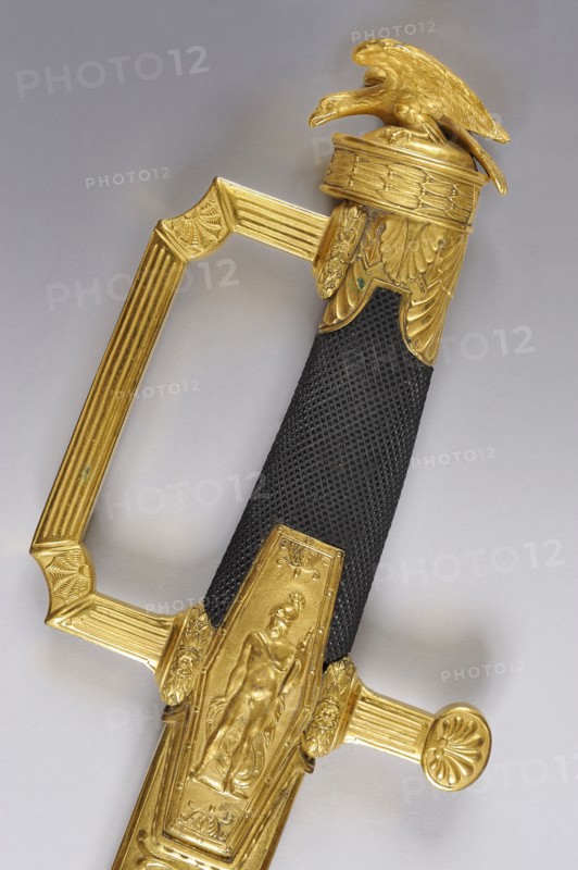 Sabre de Luxe dans le goût des sabres d'Officier Supérieur (détail de la poignée)