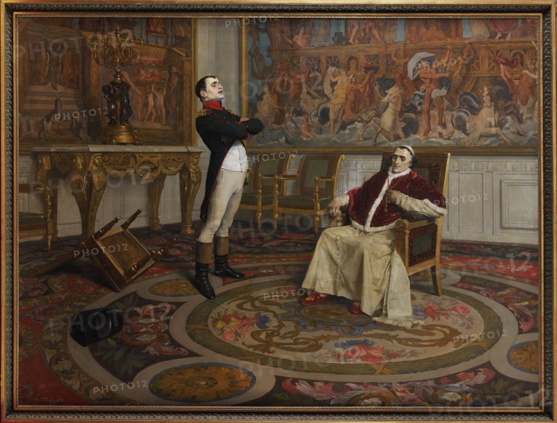 Entrevue de Napoléon 1er et du pape Pie VII