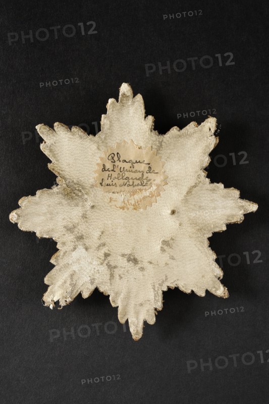 Plaque d’habit de dignitaire du Royaume de Hollande (verso)