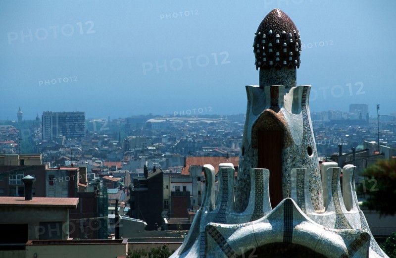 Tower of the theatre of Park Guell
