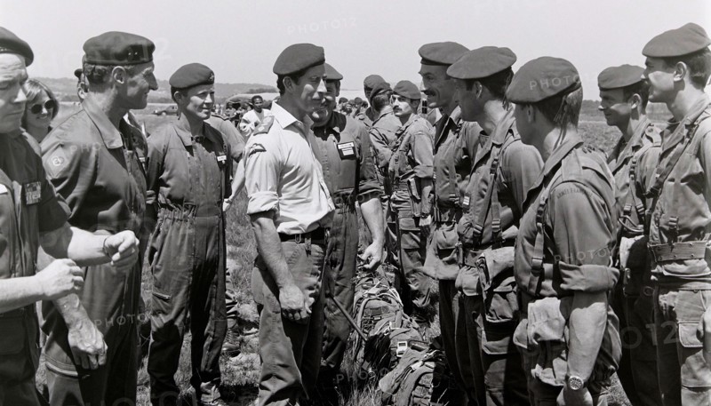 Prince Charles visits the French 11th Parachute Brigade