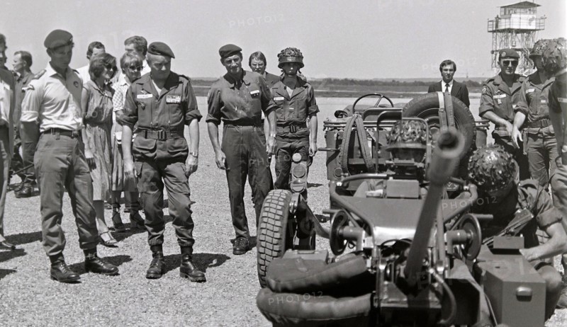 Prince Charles visits the French 11th Parachute Brigade