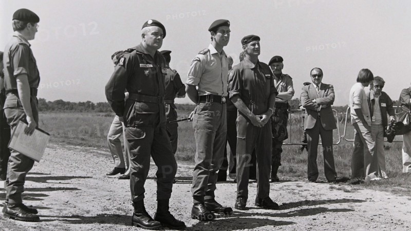 Prince Charles visits the French 11th Parachute Brigade
