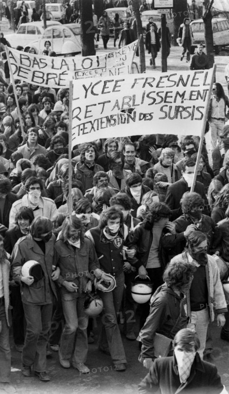 Student demonstration against the Debré Law, Paris, 1973