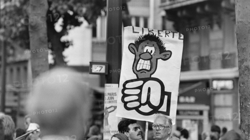 Demonstration of the Front National against the Savary Law project, Paris, 1984