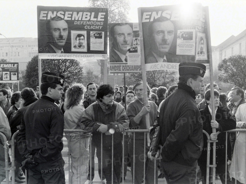 Manifestation à Clichy-sous-Bois, en 1989