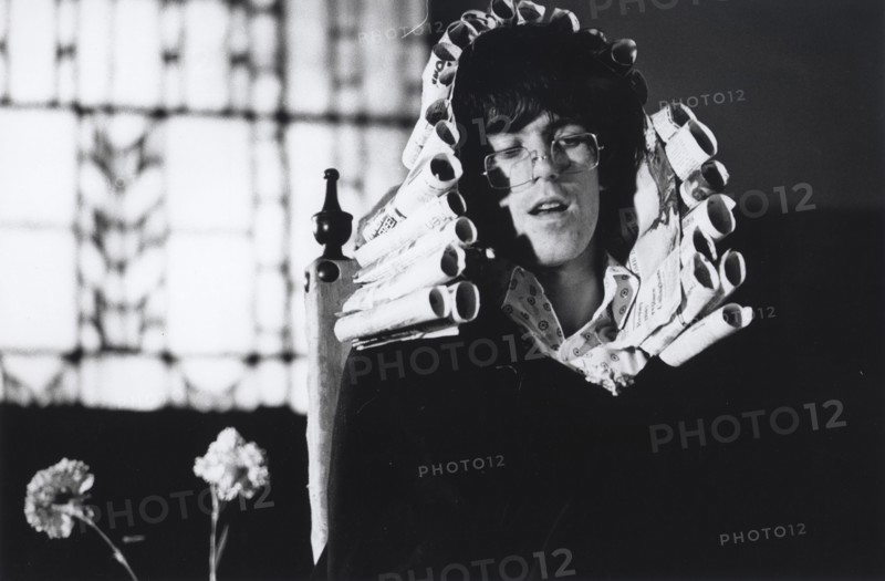 Spoof of Oscar Wilde trial in old church in Kings Cross, London (1966)